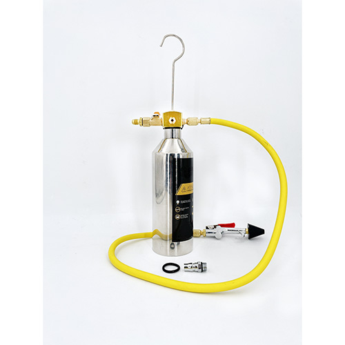 A/C flush kit with 30" ( 90cm) hose -Stainless steel bottle