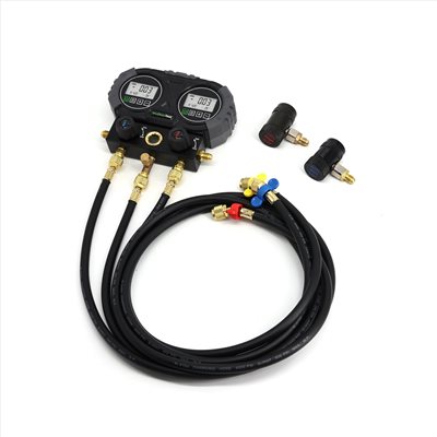 Digital A/C Manifold Gauge set with high pressure charging hose for Automotive or HVAC&R